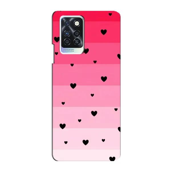 Чохол з малюнком «Чорні сердечка» для Infinix Note 10 Pro Чохол з малюнком «Чорні сердечка» для Infinix Note 10 Pro
