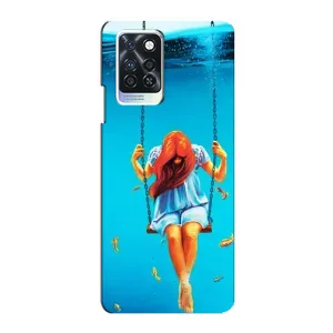 Чохол Стильні дівчата на Infinix Note 10 Pro (Дівчина на гойдалці)
