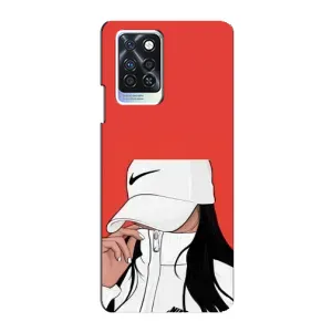 Силіконовый Чохол на Infinix Note 10 Pro з картинкой Модных девушек (Дівчина Nike)