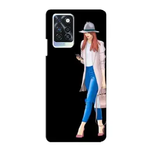 Чохол з картинкою Модні Дівчата Infinix Note 10 Pro (Дівчина з телефоном)