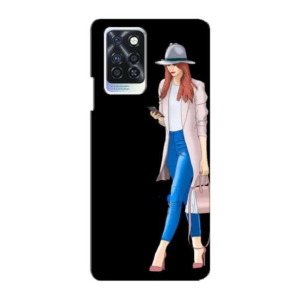 Чехол с рисунком «Девушка со смартфоном» для Infinix Note 10 Pro Чехол с рисунком «Девушка со смартфоном» для Infinix Note 10 Pro