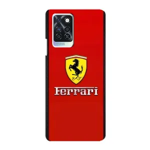 Силиконовый бампер с картинкой машины на Infinix Note 10 Pro (Ferrari Logo)