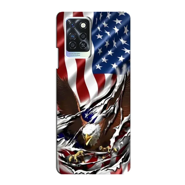 Чехол с рисунком «Флаг USA» для Infinix Note 10 Pro Чехол с рисунком «Флаг USA» для Infinix Note 10 Pro