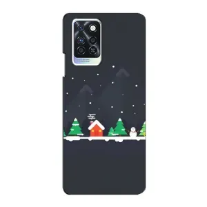 Силіконовий бампер на різдво для Infinix Note 10 Pro (Місто зимове)