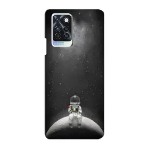 Силиконовый Чехол с принтом "Космонавты" на Infinix Note 10 Pro (Космонавт романтик)