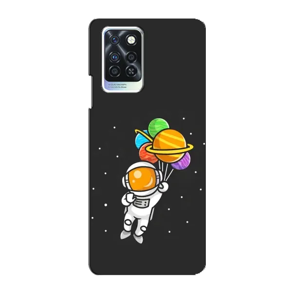 Чехол с рисунком «Космонавт с шариками» для Infinix Note 10 Pro Чехол с рисунком «Космонавт с шариками» для Infinix Note 10 Pro