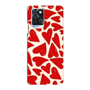 Чохли з тематикою "Маленькі Сердчеки" на Infinix Note 10 Pro (Червоні сердечки)