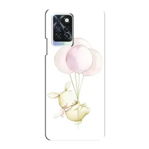 Силіконовий бампер з картинкою звірів для Infinix Note 10 Pro (Кролик та кульки)