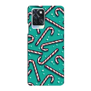 Силіконовий бампер на різдво для Infinix Note 10 Pro (Льодяники)
