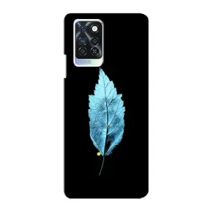 Чохол з картинками на чорному фоні для Infinix Note 10 Pro (Листя)