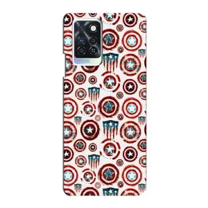 Чохол с Щітом Капітана Америки на Infinix Note 10 Pro (Марвел щити)