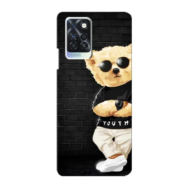 Чехол с рисунком «Мишка в очках» для Infinix Note 10 Pro Чехол с рисунком «Мишка в очках» для Infinix Note 10 Pro