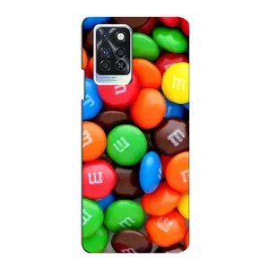 Чохол з зображенням смачної їжі для Infinix Note 10 Pro (Різнокольорові M&M'S)