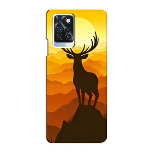 Чохли з зображенням різних тварин на Infinix Note 10 Pro (Силует Оленя)