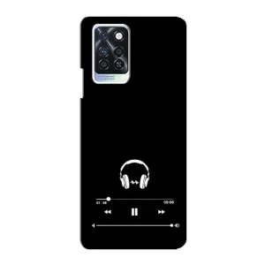 Чохол з картинками на чорному фоні для Infinix Note 10 Pro (Плеєр)