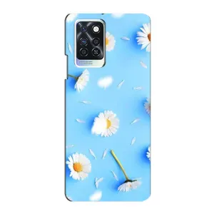 Чохол з Квітами для Infinix Note 10 Pro (ромашки на блакитному)