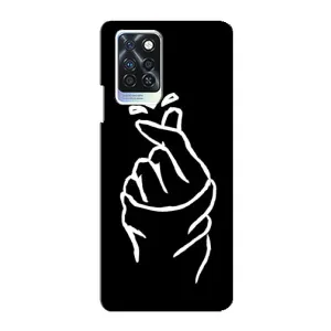 Чохол (Знак сердечка) для Infinix Note 10 Pro (Сердечко на чорному)