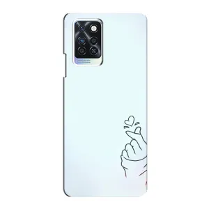 Чохол (Знак сердечка) для Infinix Note 10 Pro (Сердечко на блакитному)