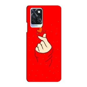 Чохол (Знак сердечка) для Infinix Note 10 Pro (Сердечко на червоному)