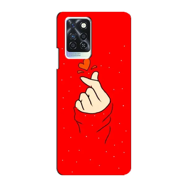 Чехол с рисунком «Сердце на красном» для Infinix Note 10 Pro Чехол с рисунком «Сердце на красном» для Infinix Note 10 Pro