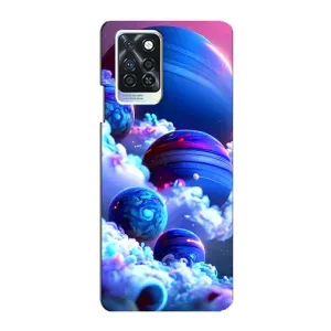 Чехлы КОСМОС для Infinix Note 10 Pro (Синие планеты)