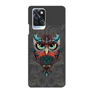 Чохли з принтом СОВИ для Infinix Note 10 Pro (Сова на сірому)