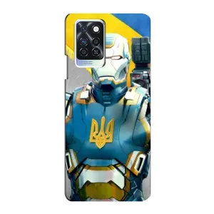Силиконовый Чехол на Infinix Note 10 Pro (Я-Украина) (Украинский робокоп)