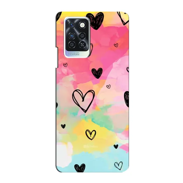 Чохол з малюнком «Яскраві серця» для Infinix Note 10 Pro Чохол з малюнком «Яскраві серця» для Infinix Note 10 Pro