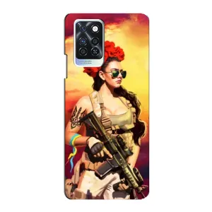 ЗСУ Чехлы (TPU) для Infinix Note 10 Pro (Женщина солдат)