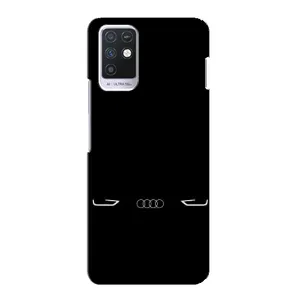 Силиконовый бампер с картинкой машины на Infinix Note 10 (Силует Audi)
