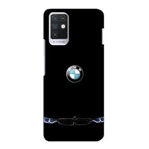Силиконовый бампер с картинкой машины на Infinix Note 10 (Черный BMW)