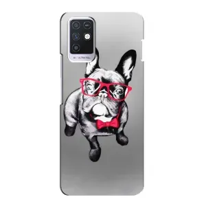Чехол (ТПУ) Милые собачки для Infinix Note 10 (Бульдог в очках)