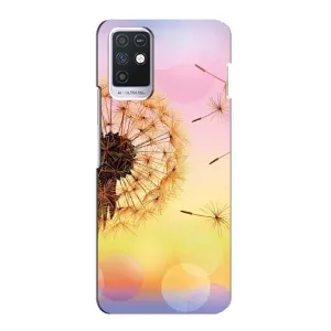 Силиконовый Чехол с одуванчиками на Infinix Note 10 (Цветок-одуванчик)