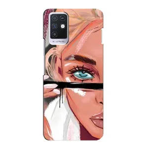 Силіконовый Чохол на Infinix Note 10 з картинкой Модных девушек (Дівчина та вії)