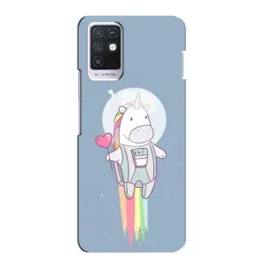 Чехол Unicorn на Infinix Note 10 (Единорог космонавт)