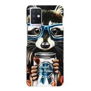 Силиконовый Чехол с Енотами на Infinix Note 10 (Енот в очках)