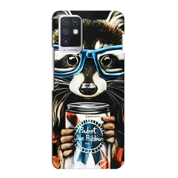 Чехол с рисунком «Енот в очках» для Infinix Note 10 Чехол с рисунком «Енот в очках» для Infinix Note 10