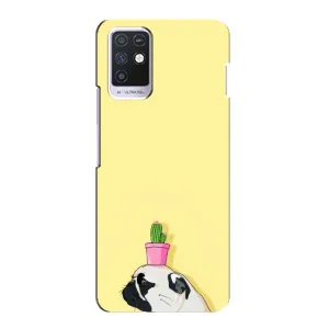 Бампер для Infinix Note 10 с картинкой "Песики" (Кактус на голове)