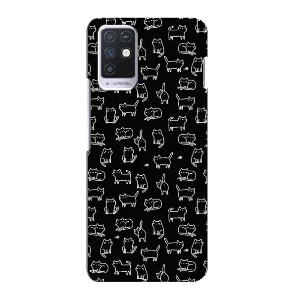 Чохол з малюнком «Котики на чорному» для Infinix Note 10 Чохол з малюнком «Котики на чорному» для Infinix Note 10