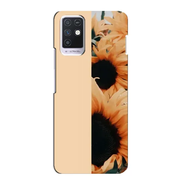 Чехол с рисунком «Красивые подсолнухи» для Infinix Note 10
