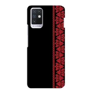 Силиконовый Чехол на Infinix Note 10 (Красная Вышиванка)