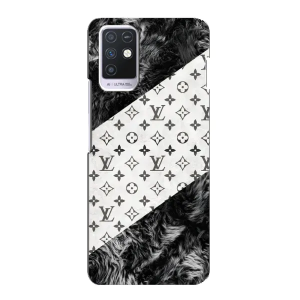 Чехол с рисунком «LV на белом» для Infinix Note 10