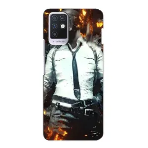 Силиконовый чехол с картинкой "Герой Pubg" на Infinix Note 10 (Man Пубг)