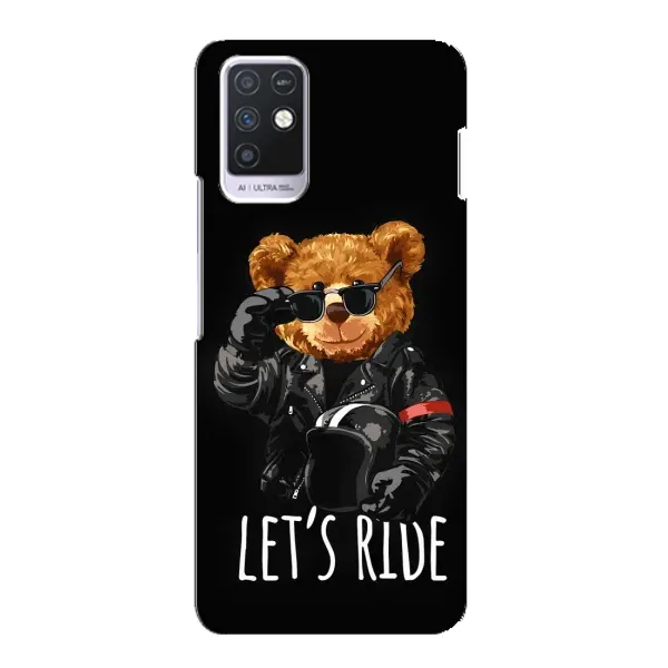 Чехол с рисунком «Модный Мишка» для Infinix Note 10 Чехол с рисунком «Модный Мишка» для Infinix Note 10