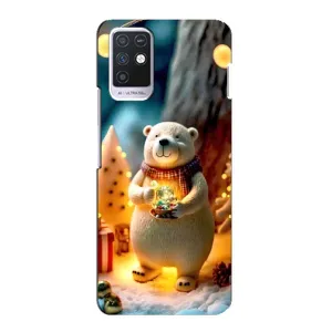 Чехлы на Новый Год Infinix Note 10 (Новогодний ведмеженок)
