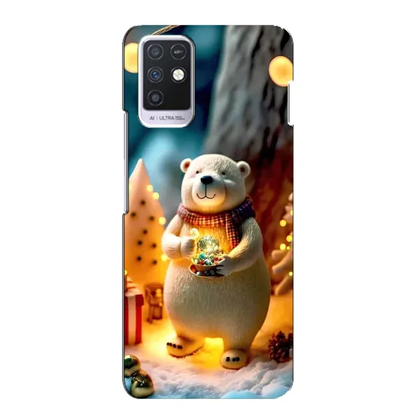 Чехол с рисунком «Новогодний ведмеженок» для Infinix Note 10 Чехол с рисунком «Новогодний ведмеженок» для Infinix Note 10