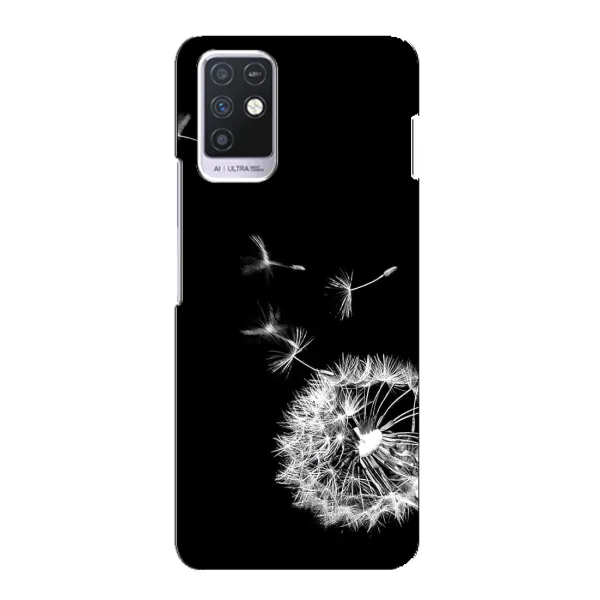Чехол с рисунком «Одуванчик на чёрном» для Infinix Note 10 Чехол с рисунком «Одуванчик на чёрном» для Infinix Note 10