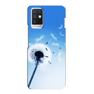 Силіконовий Чохол з кульбабками на Infinix Note 10 (Кульбабка на блакитному)