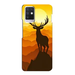 Чехлы с изображением разных животных для Infinix Note 10 (Силуэт Оленя)