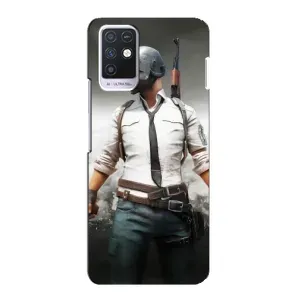 Силиконовый чехол с картинкой "Герой Pubg" на Infinix Note 10 (Пабг)